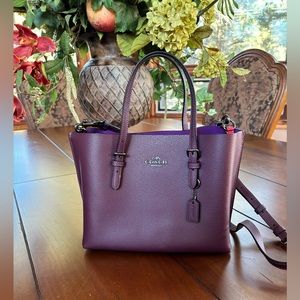 Coach Mollie 25 tote in boysenberry.